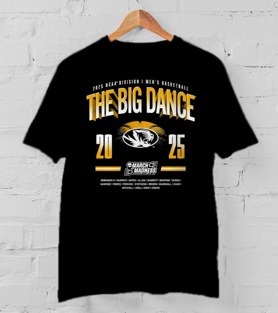 2025 NCAA Division 1 Men's Basketball The Big Dance Mizzou March Madness T-Shirt
