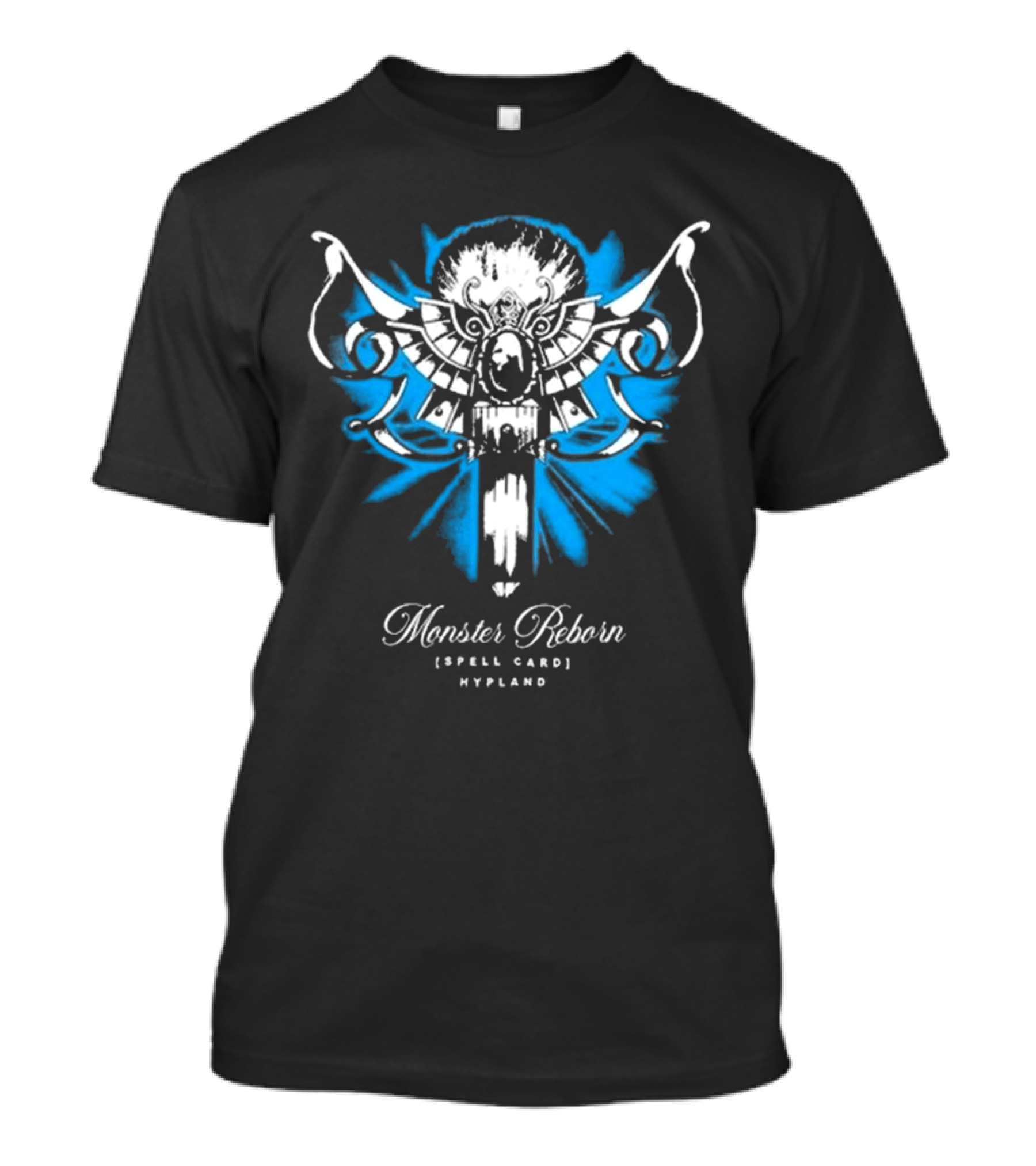 Monster Reborn Spell Card Hypland Blue Winged Design T-Shirt