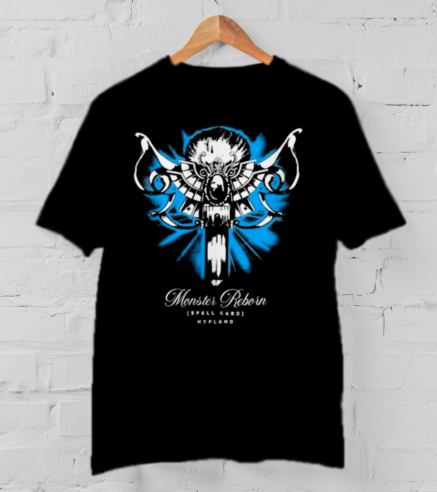 Monster Reborn Spell Card Hypland Blue Winged Design T-Shirt