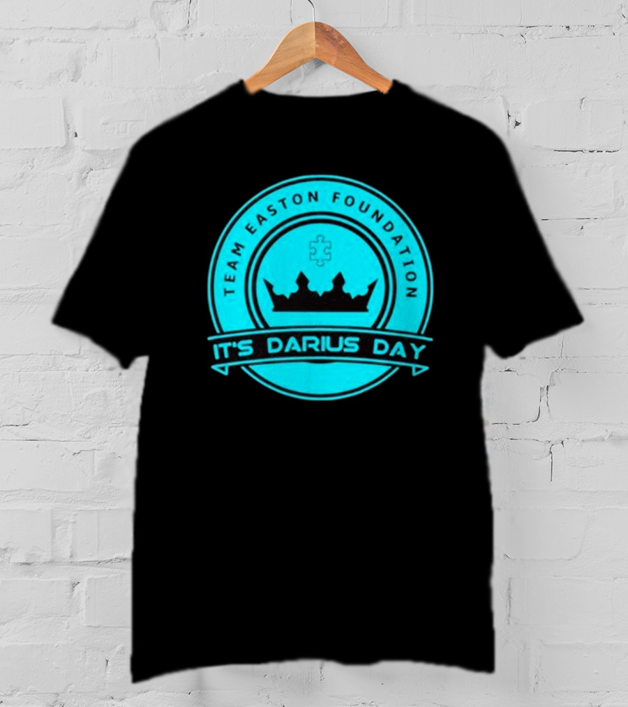 Team Easton Foundation It's Darius Day Autism Puzzle Crown T-Shirt