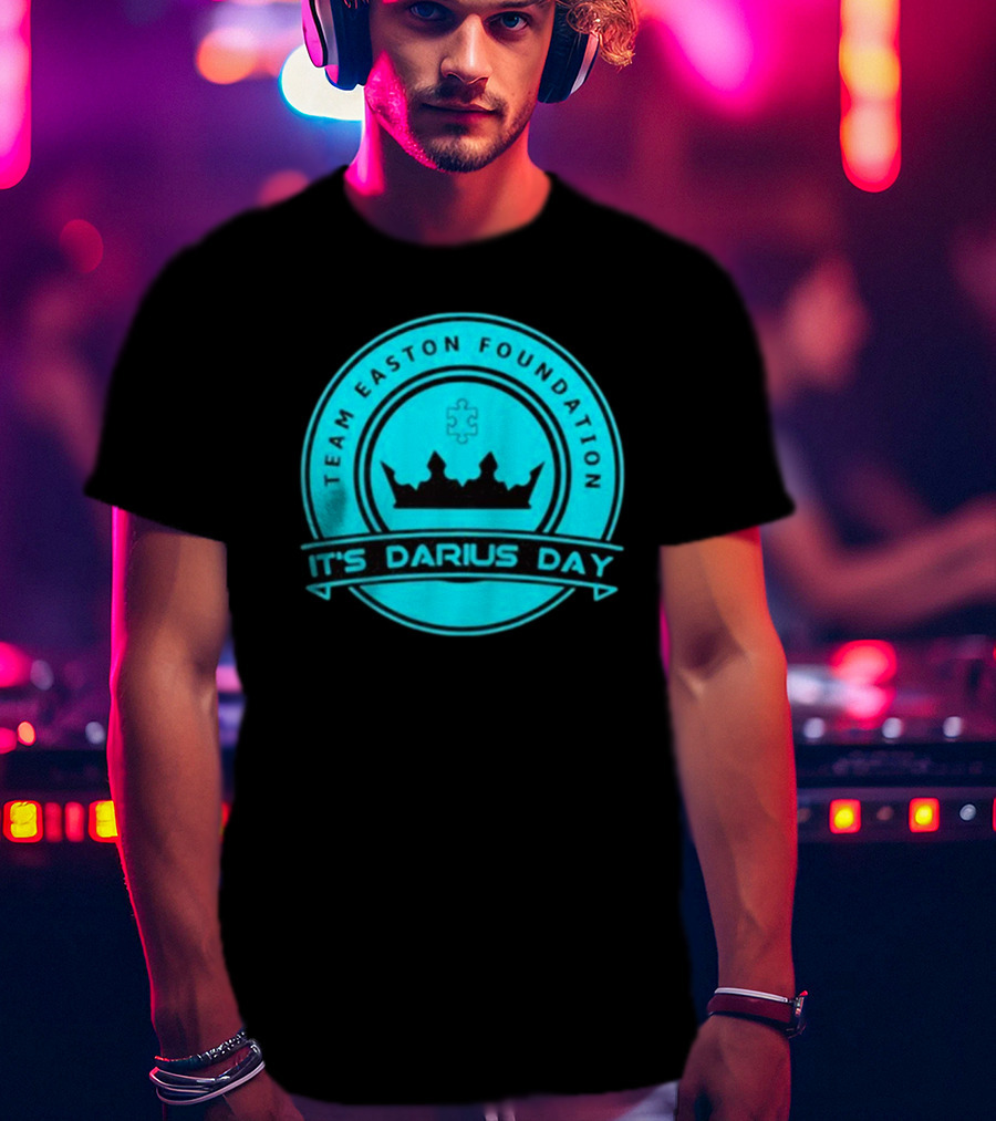 Team Easton Foundation It's Darius Day Autism Puzzle Crown T-Shirt