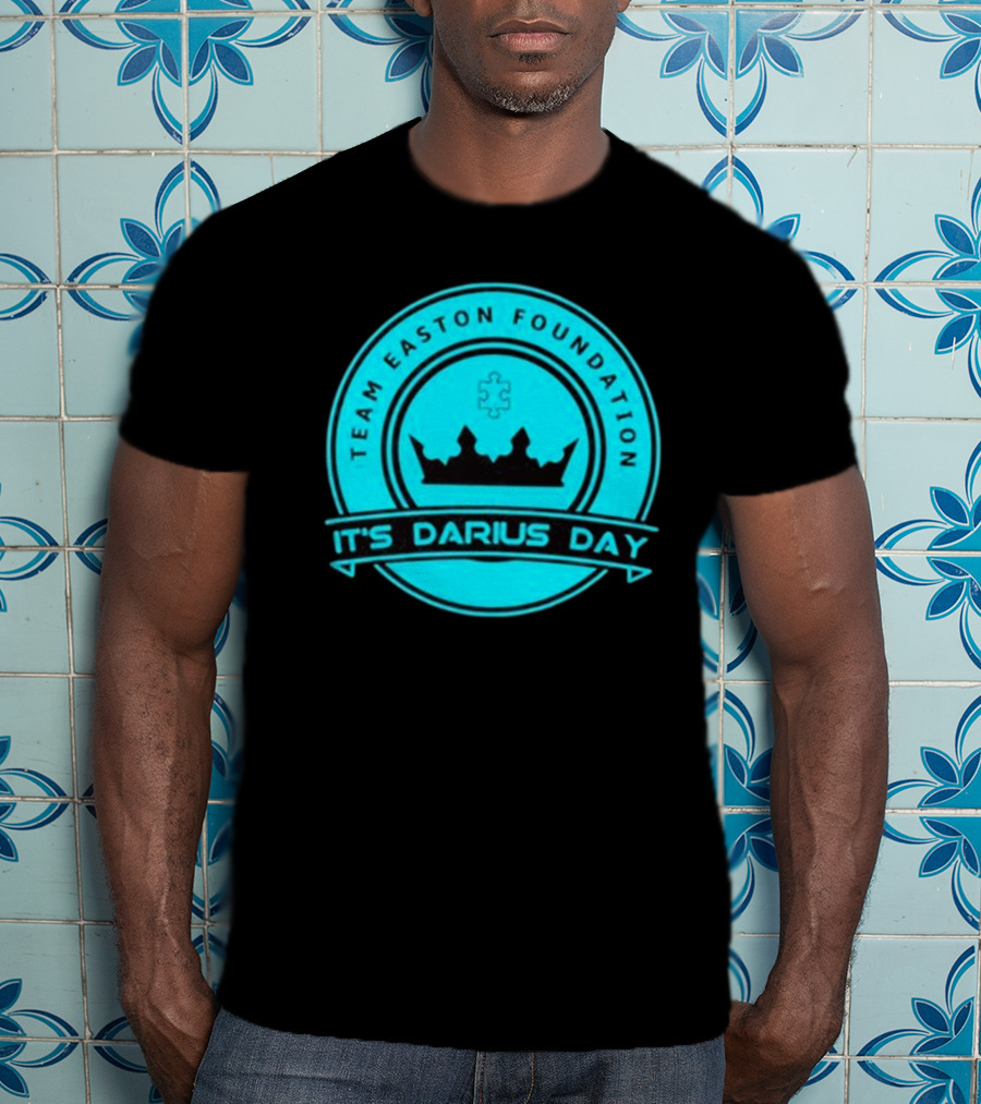 Team Easton Foundation It's Darius Day Autism Puzzle Crown T-Shirt