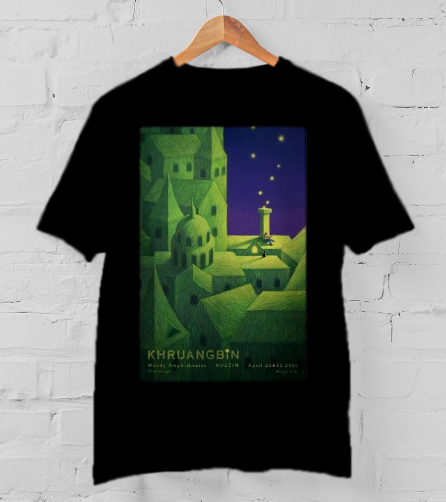 Khruangbin Moody Amphitheater Austin April 22 23 2025 Murugi Kim Artwork T-Shirt