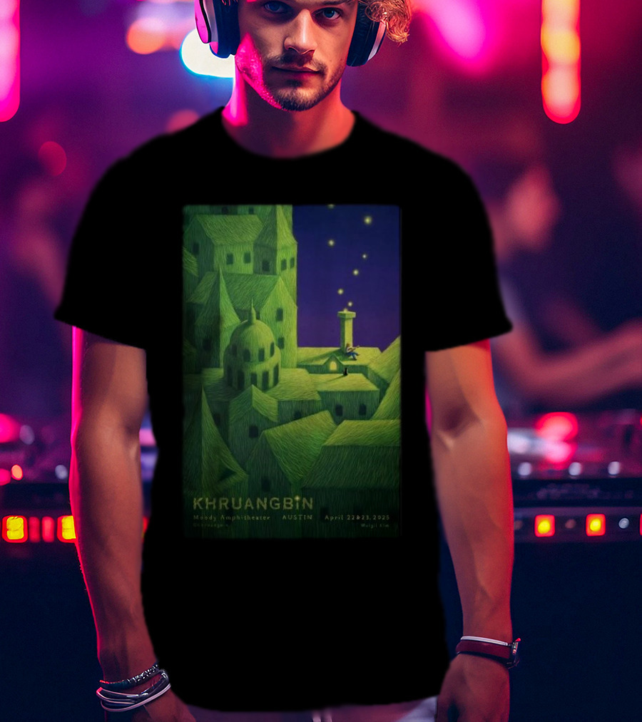 Khruangbin Moody Amphitheater Austin April 22 23 2025 Murugi Kim Artwork T-Shirt