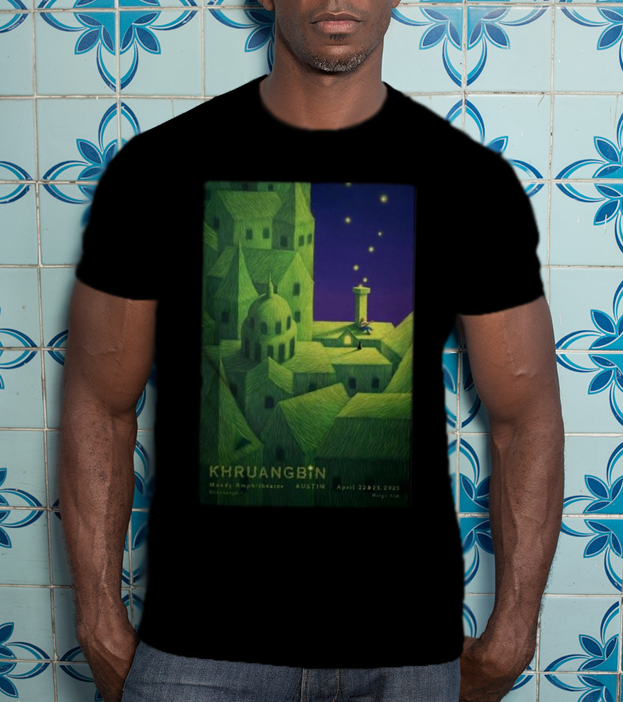 Khruangbin Moody Amphitheater Austin April 22 23 2025 Murugi Kim Artwork T-Shirt