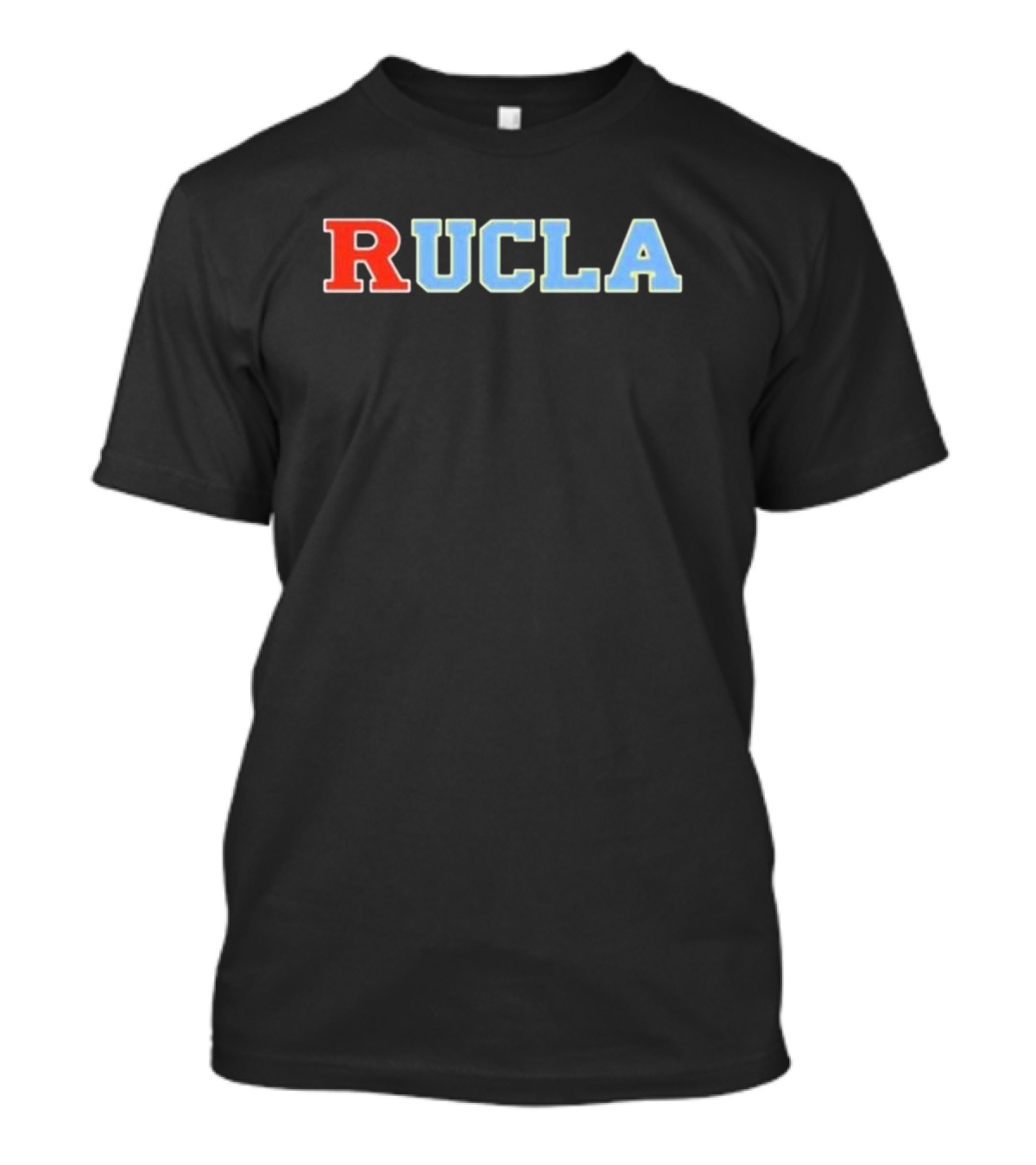 RUCLA Red Blue Varsity-Style Bold Text T-Shirt