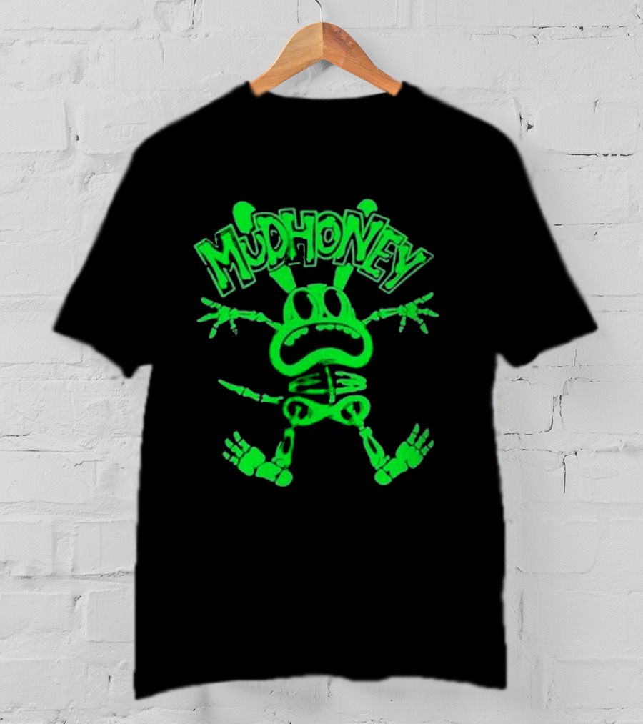Mudhoney Foro Indie Rocks Mexico City Mar 30 2025 Glowing Green Cartoon Monster T-Shirt
