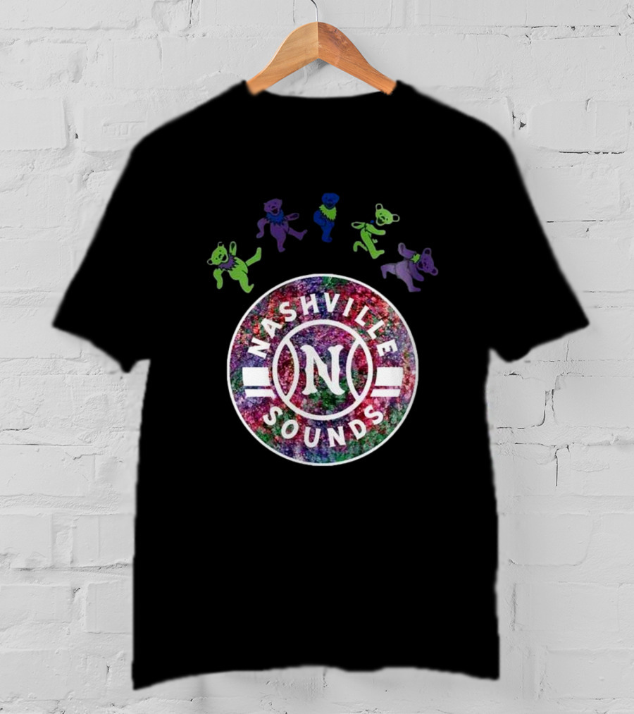 Nashville Sounds Grateful Dead Dancing Bears Baseball 2025 T-Shirt