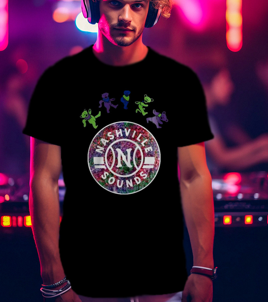 Nashville Sounds Grateful Dead Dancing Bears Baseball 2025 T-Shirt