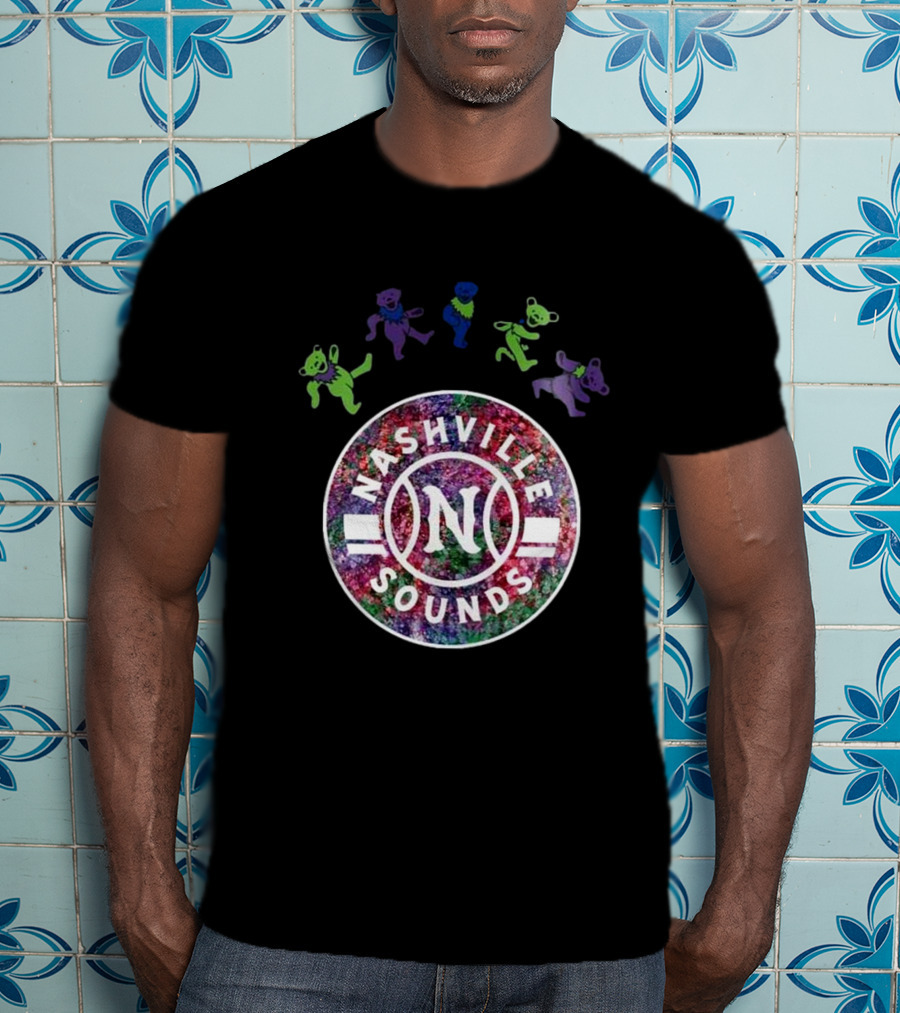 Nashville Sounds Grateful Dead Dancing Bears Baseball 2025 T-Shirt