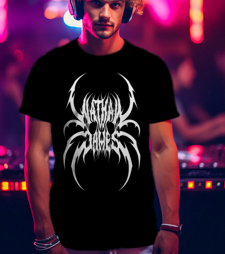Nathan James White Spider Skull T-Shirt