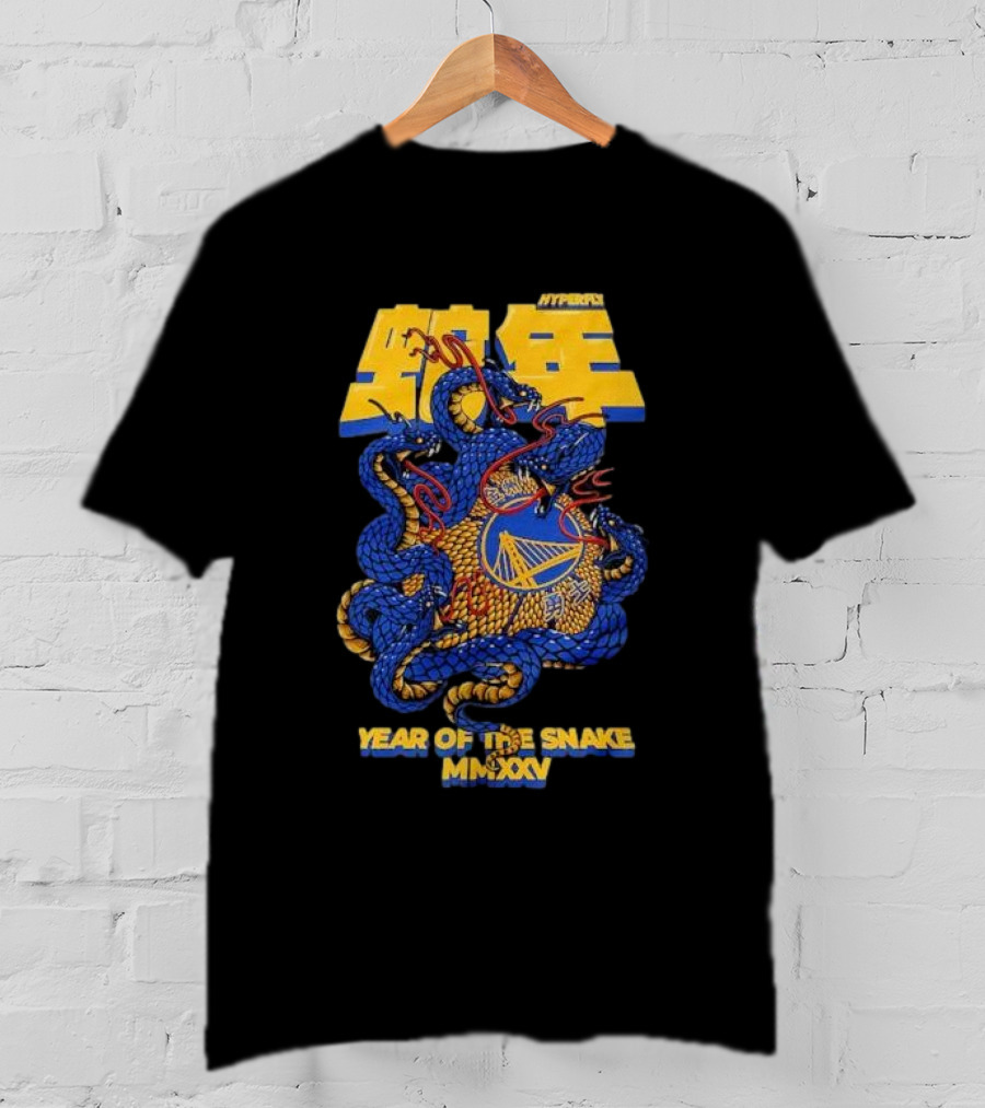 NBALab X Hyperfly Golden State Warriors Year Of The Snake MNXXIV Lunar New Year Collection T-Shirt