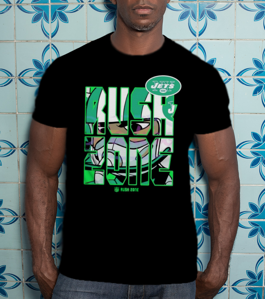 New York Jets NFL Rush Zone Cartoon Football Jets T-Shirt