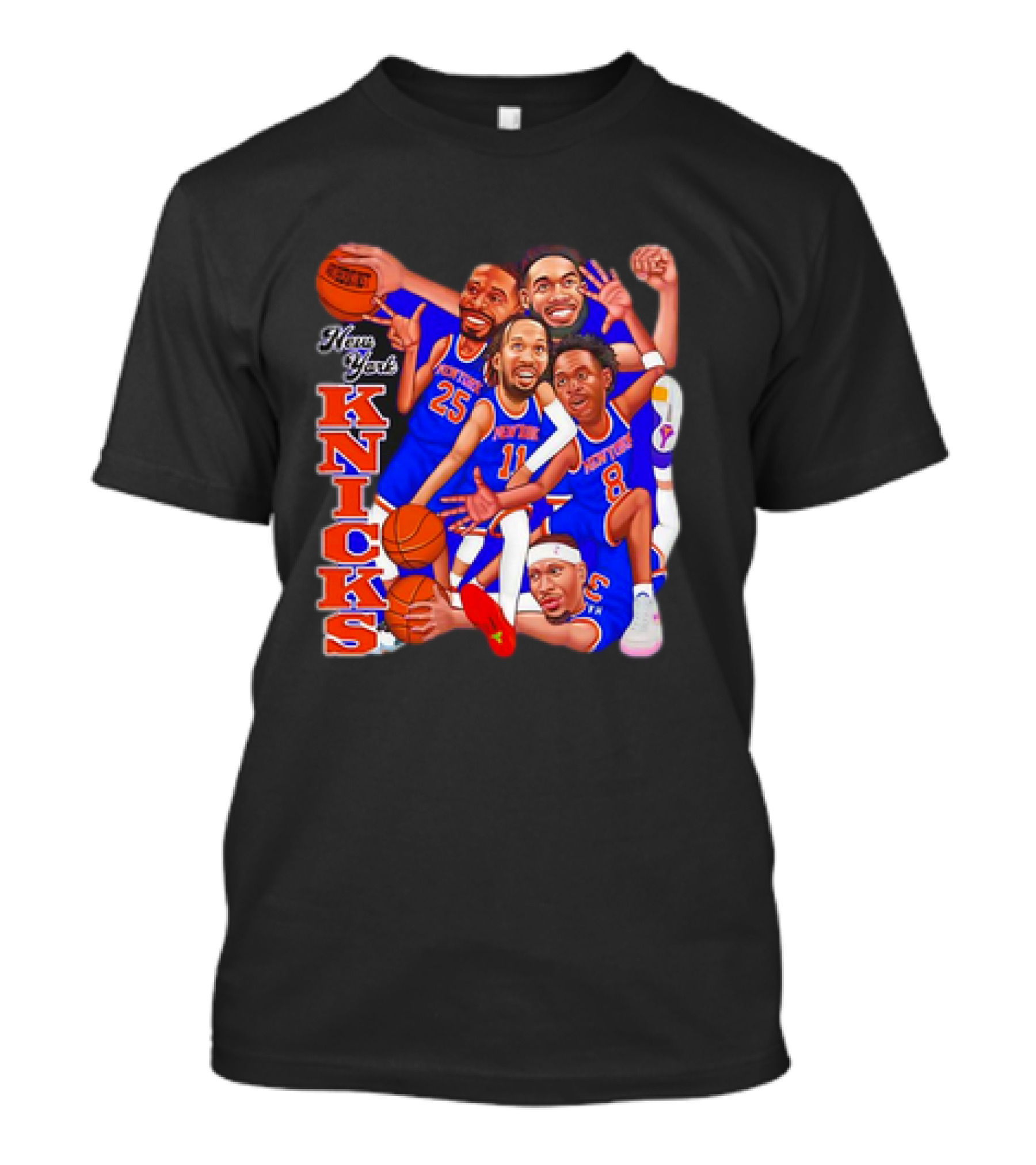 New York Knicks Basketball Caricatures Team Group Fan Favorite T-Shirt