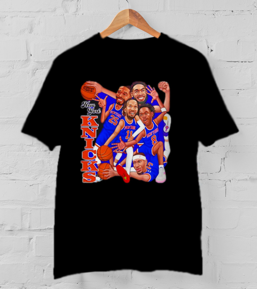 New York Knicks Basketball Caricatures Team Group Fan Favorite T-Shirt