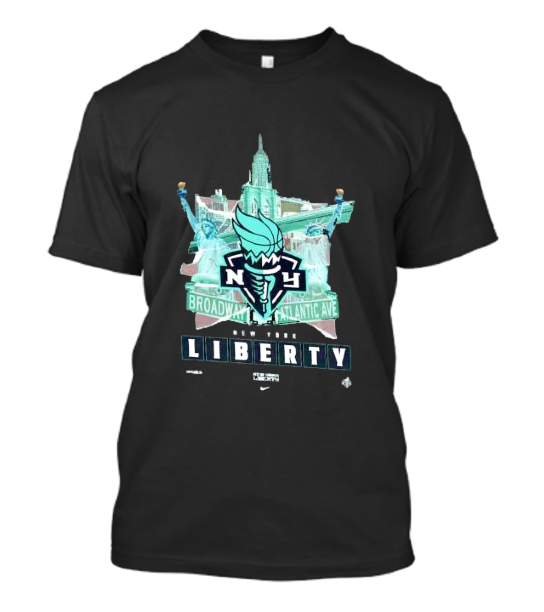 New York Liberty Broadway Atlantic Ave WNBA Statue Of Liberty Empire State Building T-Shirt