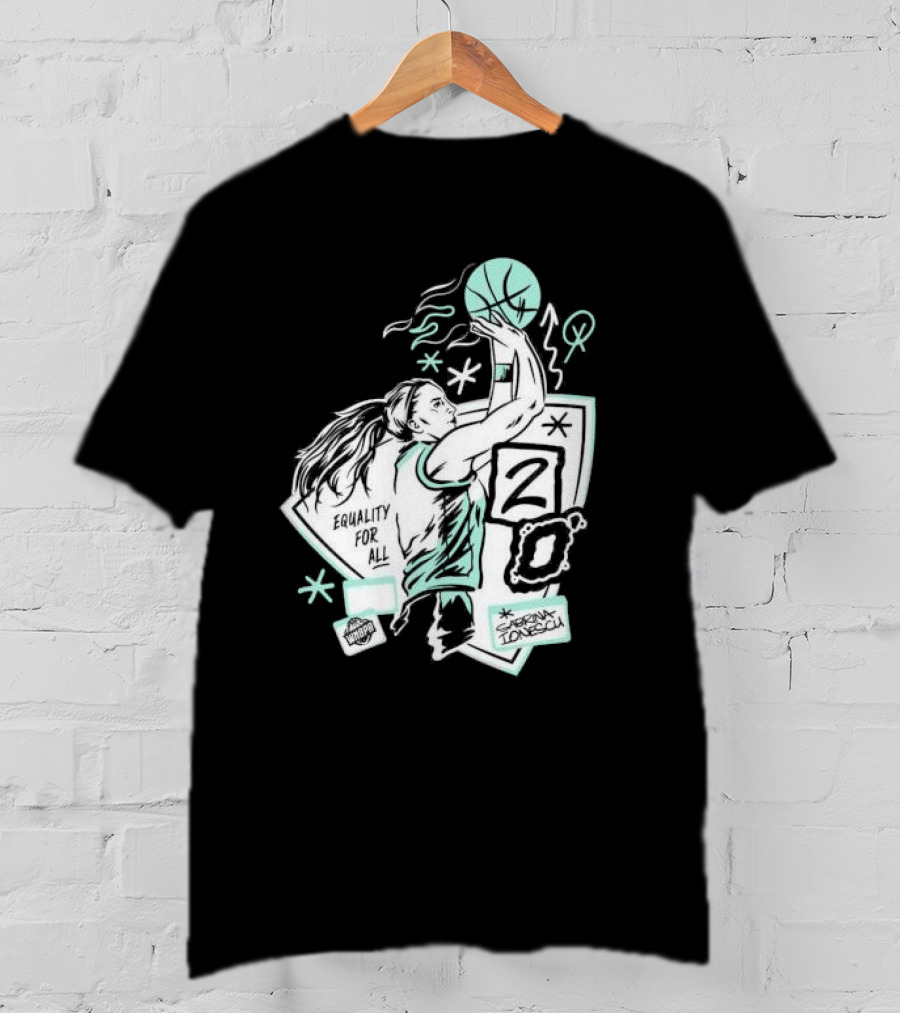 New York Liberty Sabrina Ionescu Equality For All Liberty Statue Basketball T-Shirt