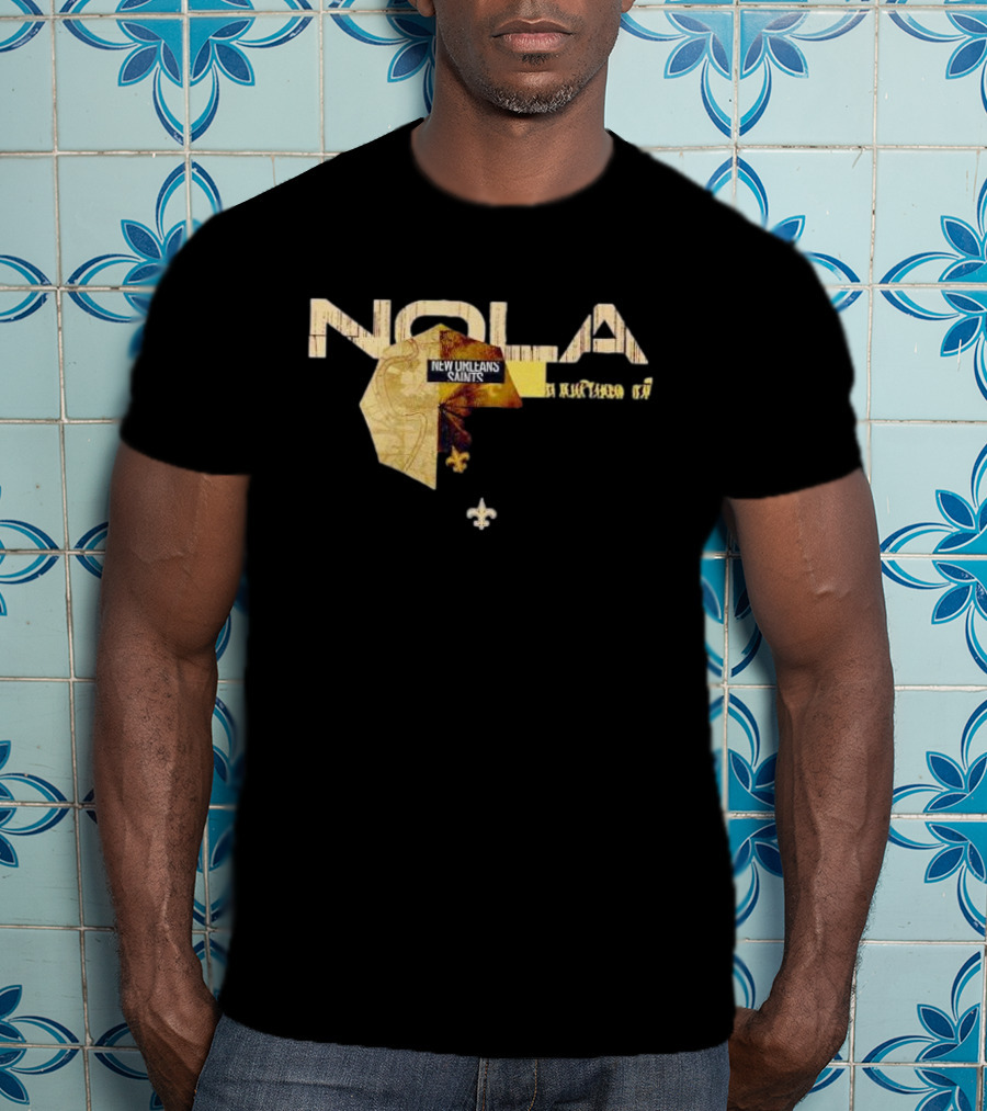 NOLA New Orleans Saints 2025 NFL Draft Cluster Fleur-de-Lis T-Shirt
