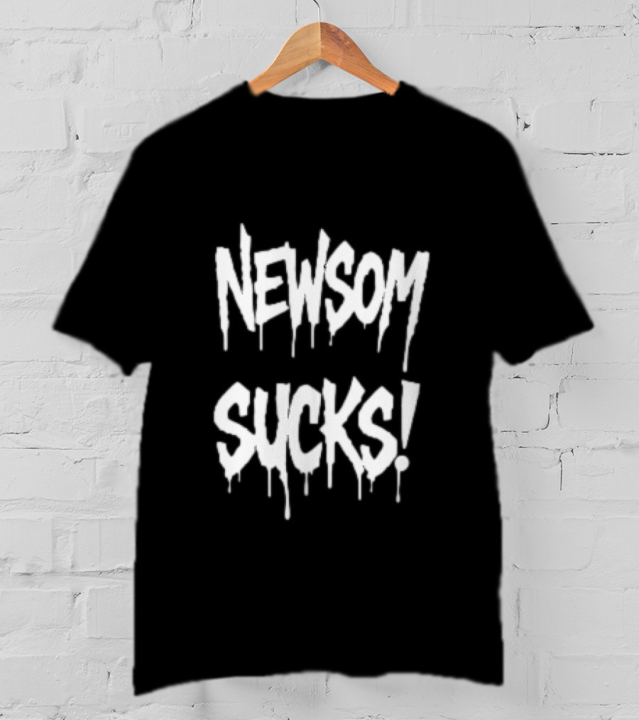 Newson Sucks Dripping Graffiti Style Text T-Shirt