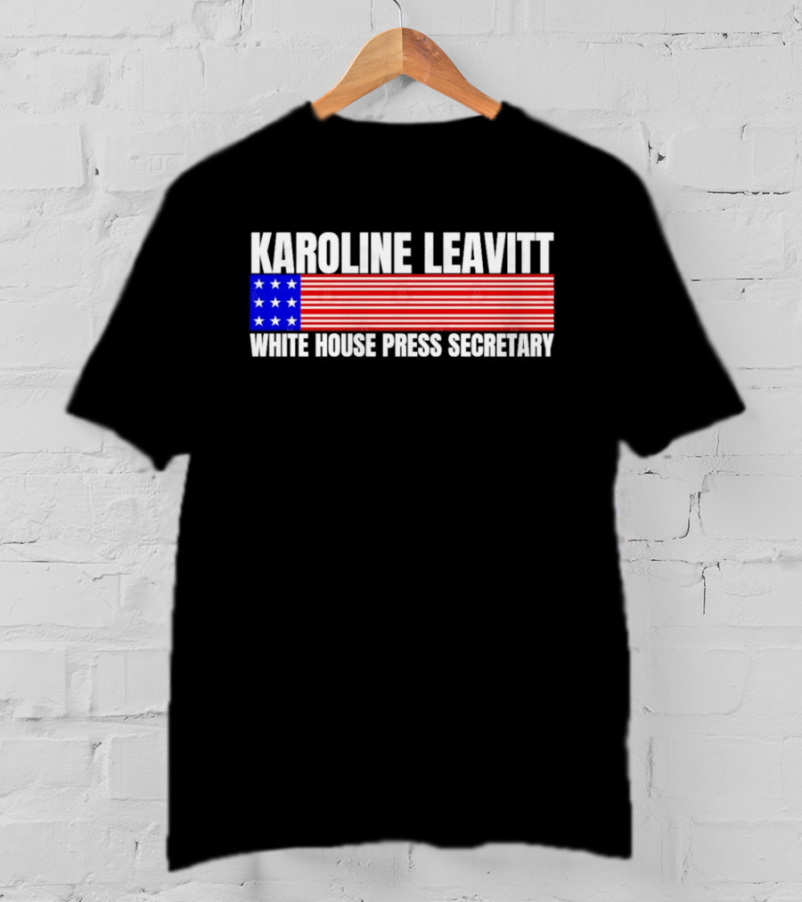 Karoline Leavitt White House Press Secretary American Flag Design T-Shirt