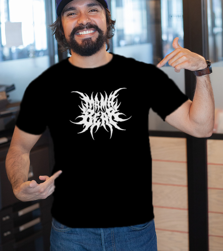 Mama Bear Metal Tribal Flame Style T-Shirt