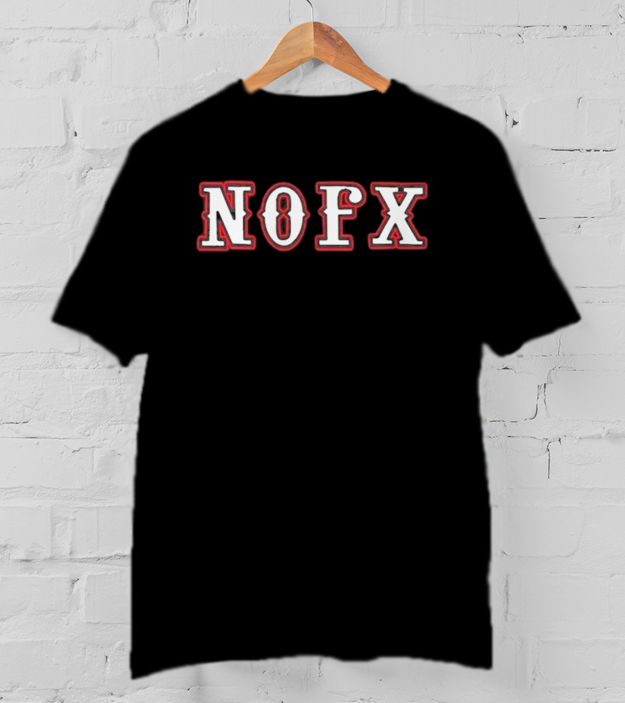 NOFX Idiot Son Of An Asshole Retro Band Style Red Outline T-Shirt