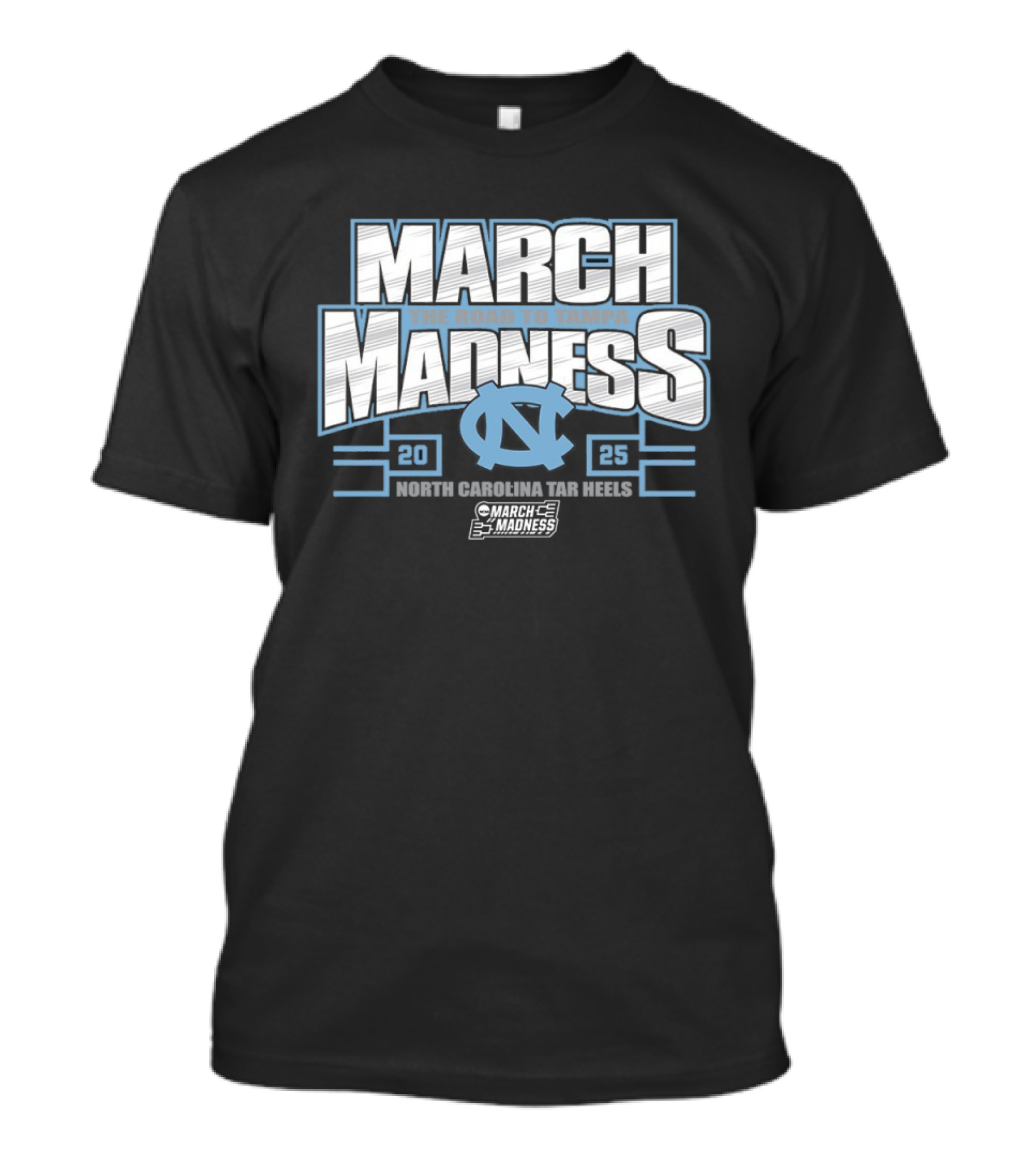 March Madness 2025 North Carolina Tar Heels Road To Tampa NCAA Tournament T-Shirt
