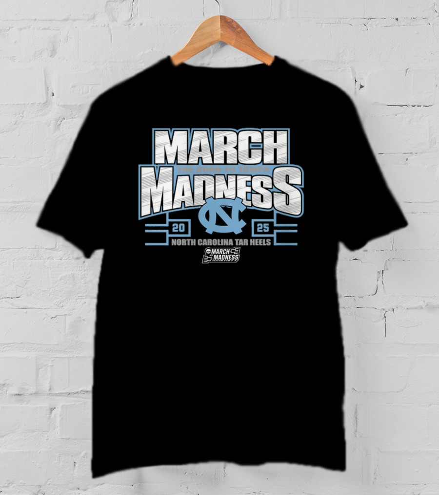 March Madness 2025 North Carolina Tar Heels Road To Tampa NCAA Tournament T-Shirt