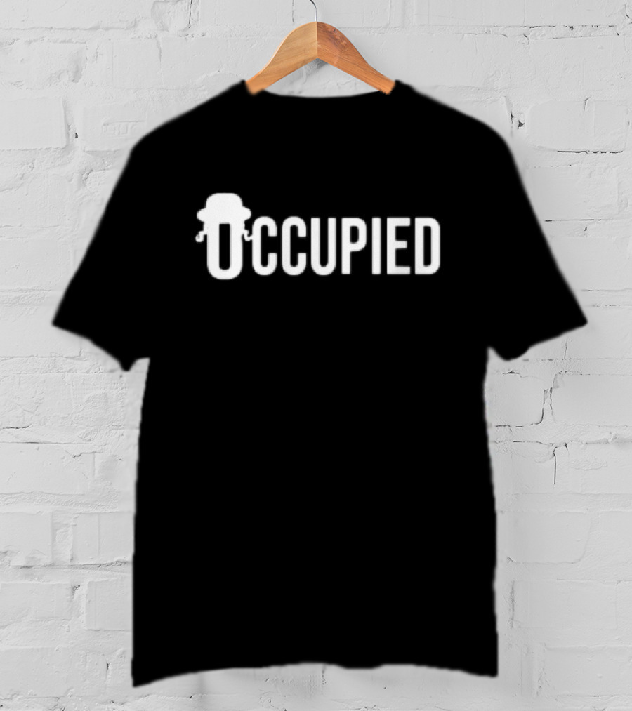 Occupied Firefighter Helmet Design T-Shirt