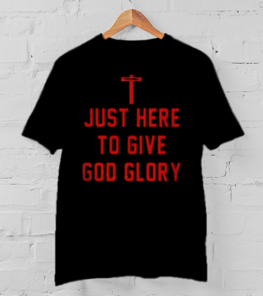 Ohio State Buckeyes Jesus Won Just Here To Give God Glory Cross T-Shirt
