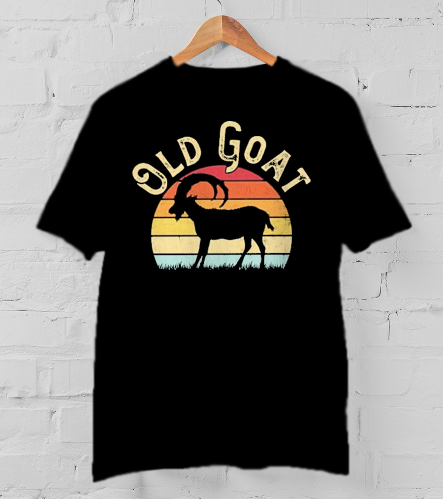 Old Goat Vintage Sunset Silhouette Retro Style T-Shirt