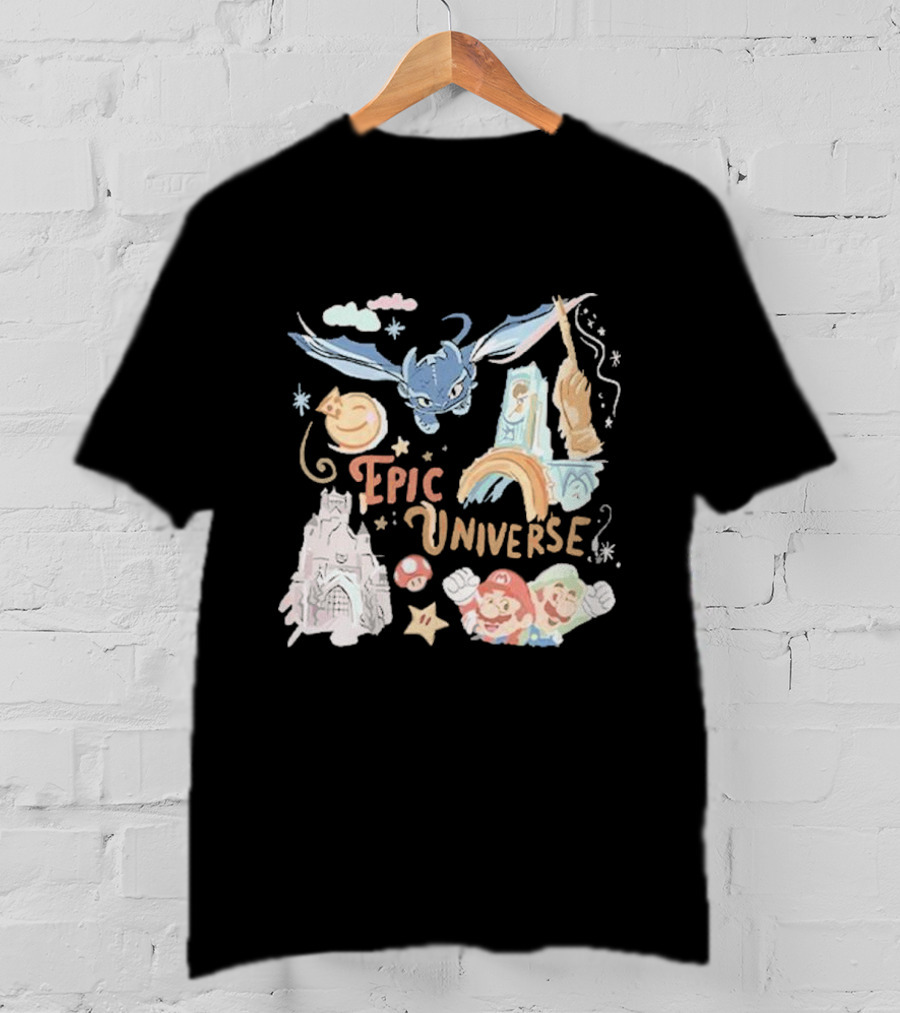 Epic Universe Mario Luigi Dragon Orlando Park Adventure T-Shirt