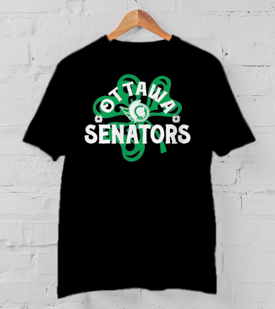 Ottawa Senators St. Patrick's Day Shamrock Hockey Richmond T-Shirt