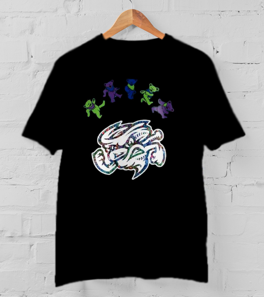 Omaha Storm Chasers Grateful Dead Night 2025 Baseball Dancing Bears T-Shirt