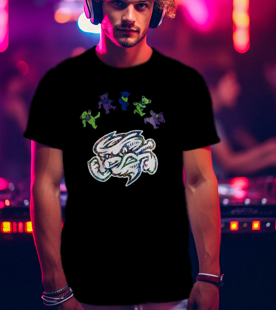 Omaha Storm Chasers Grateful Dead Night 2025 Baseball Dancing Bears T-Shirt