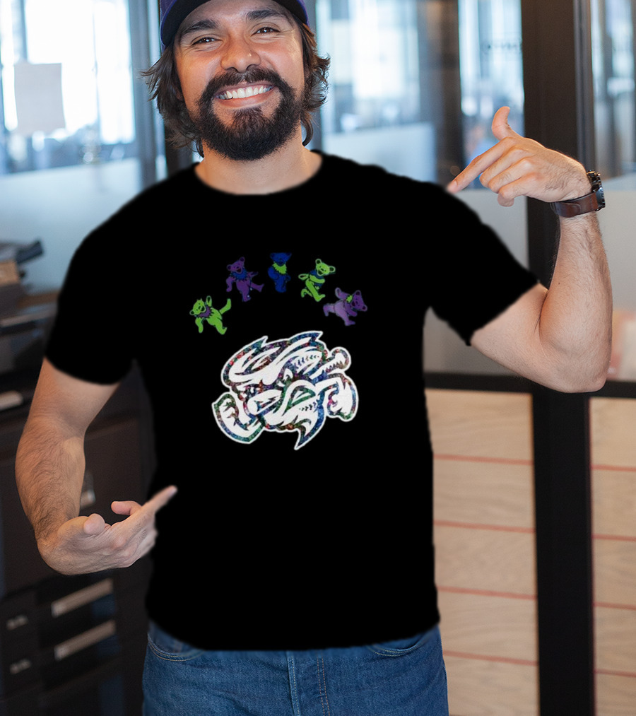 Omaha Storm Chasers Grateful Dead Night 2025 Baseball Dancing Bears T-Shirt