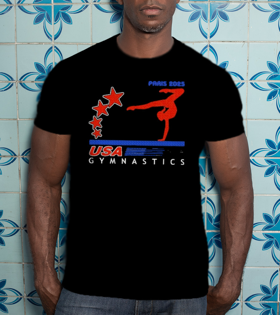 Paris 2025 USA Gymnastics Stars T-Shirt