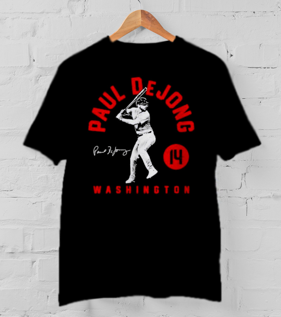 Paul DeJong Washington Nationals Signature Cartoon Number 14 T-Shirt