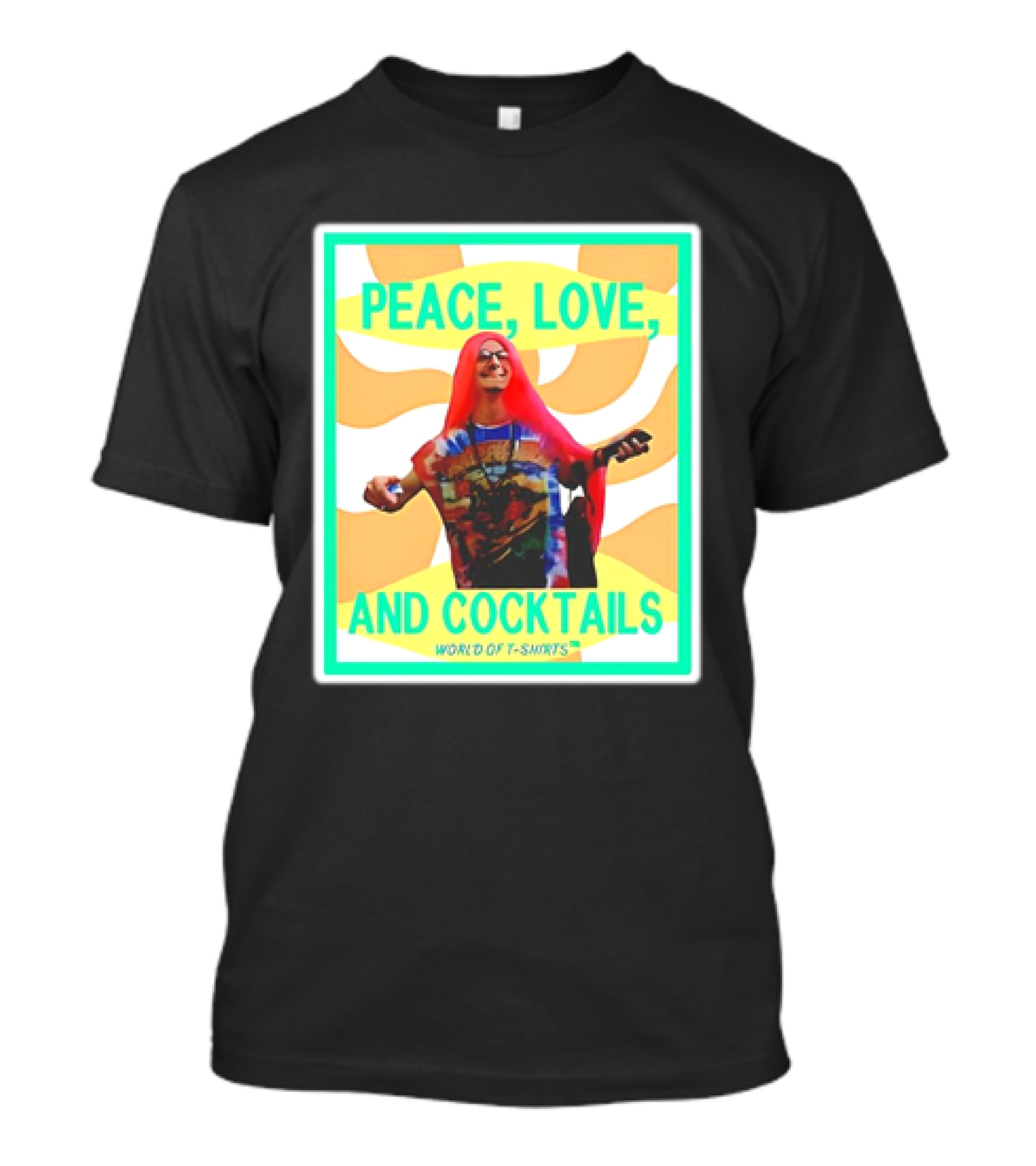 World Of S Peace Love And Cocktails T-Shirt