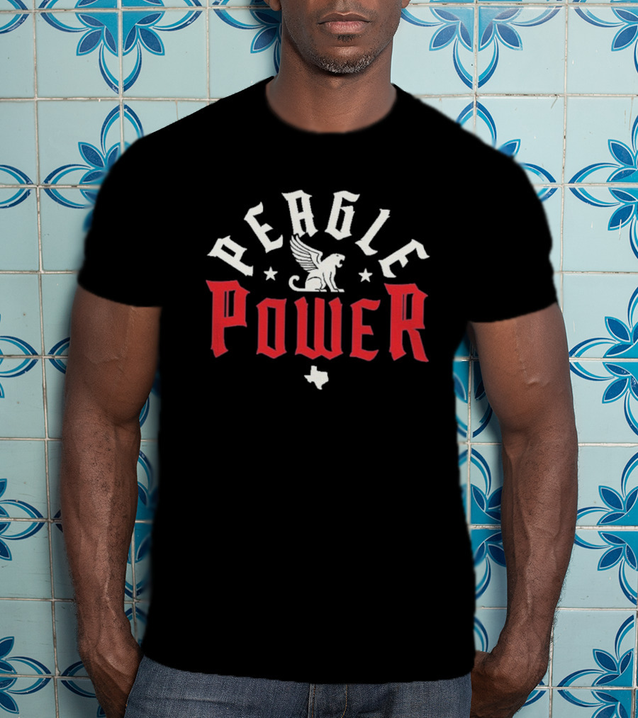 Peagle Power Winged Griffin Texas Baseball T-Shirt