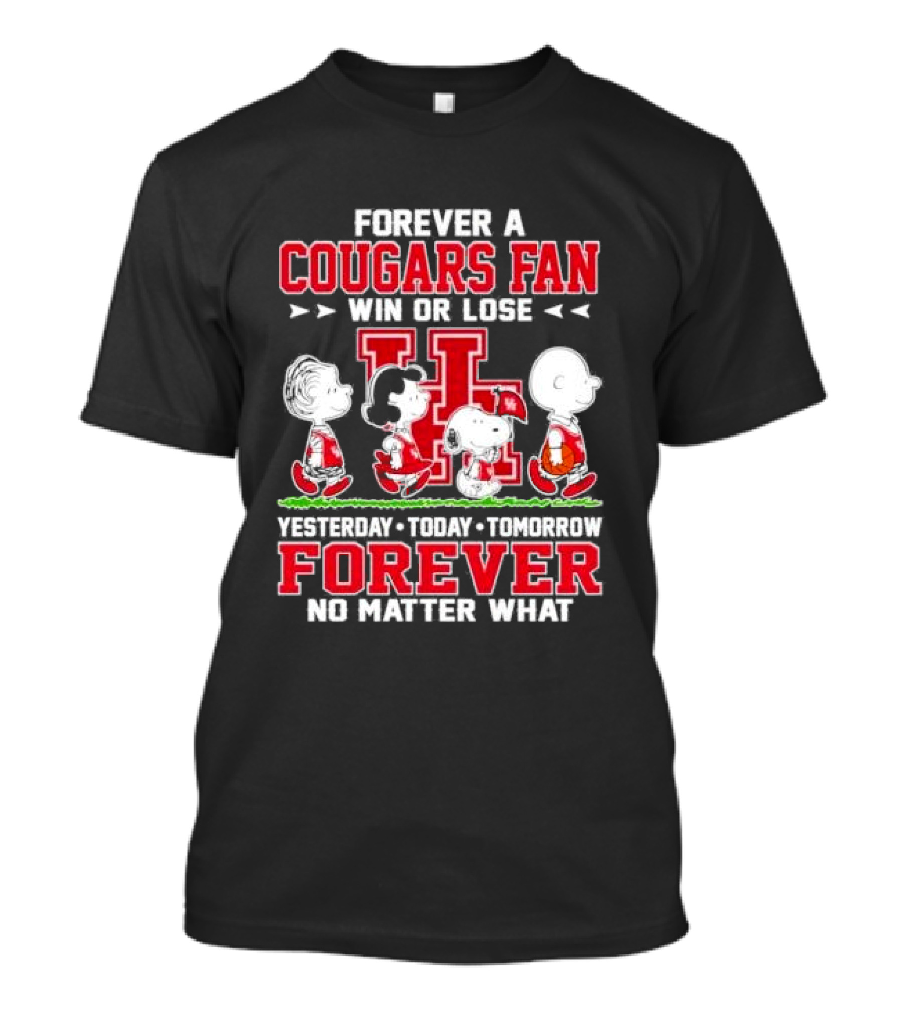 Peanuts Forever A Cougars Fan Win Or Lose No Matter What T-Shirt