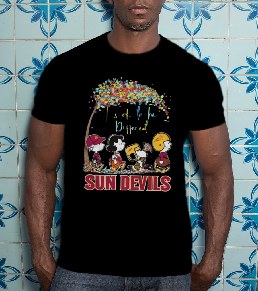 Peanuts It’s Ok To Be Different Arizona State Sun Devils T-Shirt