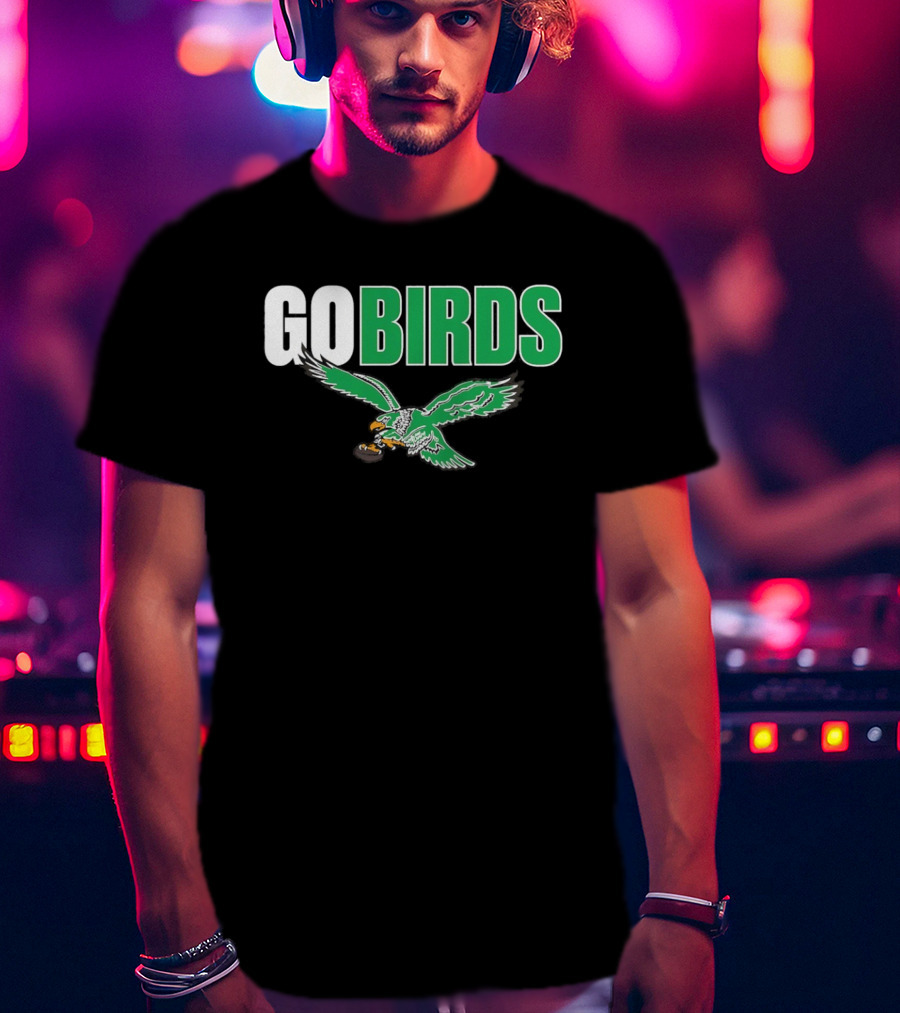 Philadelphia Eagles Go Birds Flying Eagle Emblem T-Shirt