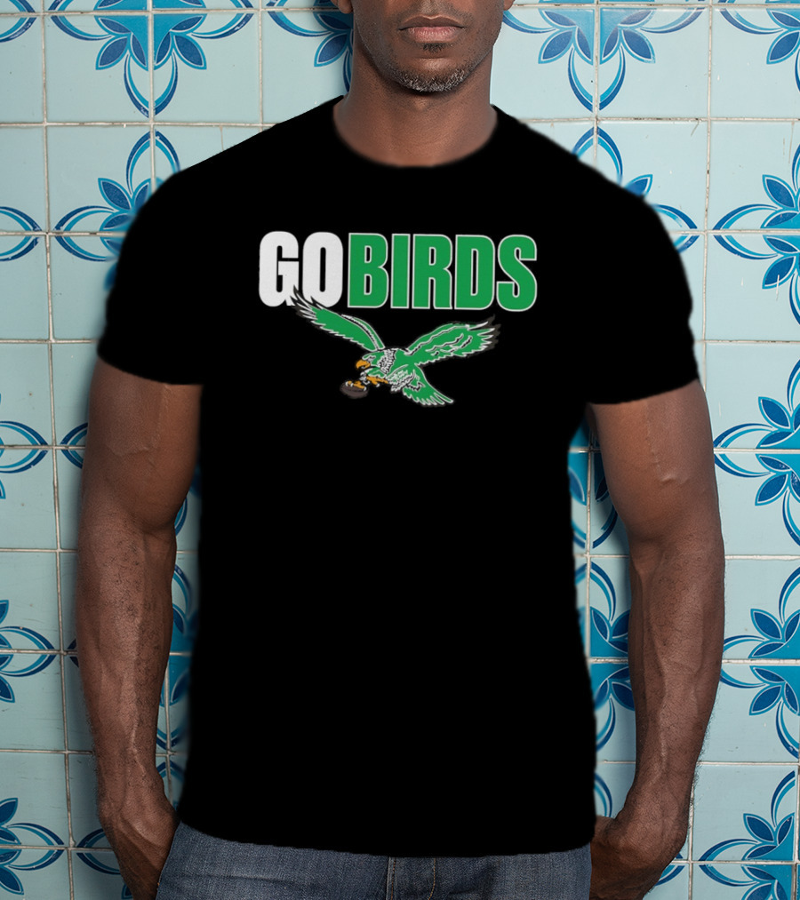 Philadelphia Eagles Go Birds Flying Eagle Emblem T-Shirt