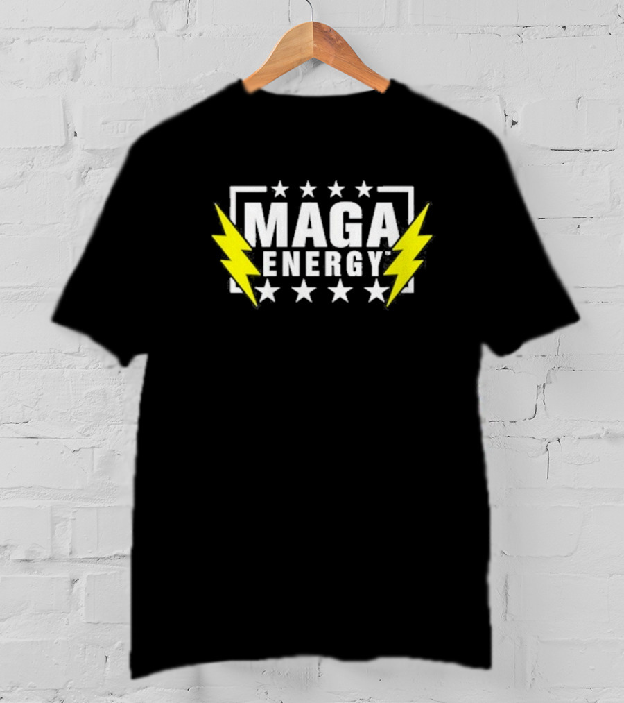 MAGA Energy Lightning Bolt Star Pattern T-Shirt