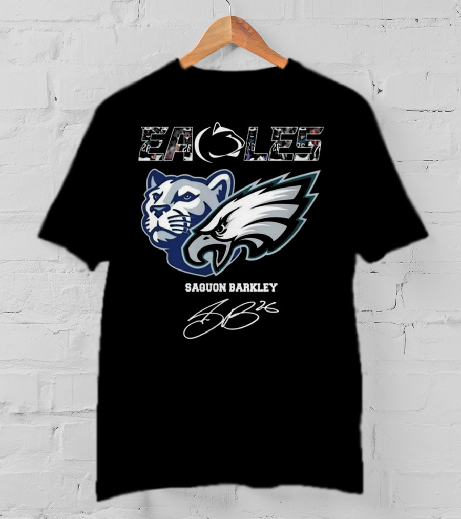 Eagles Penn State Saquon Barkley Signature T-Shirt