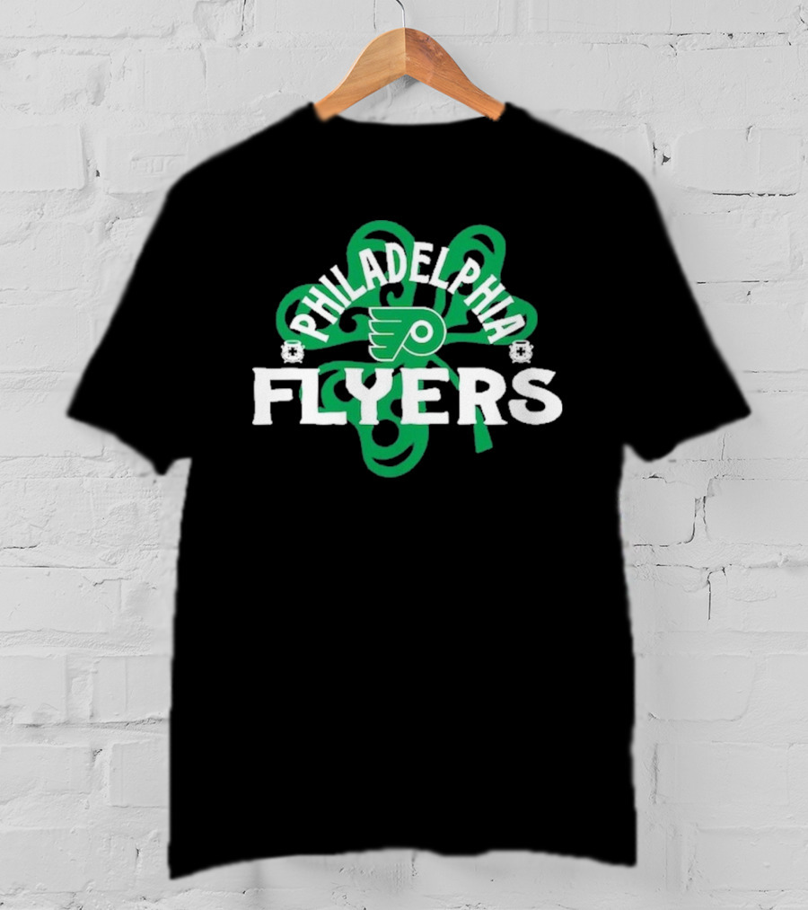 Philadelphia Flyers St. Patrick's Day Shamrock Theme T-Shirt