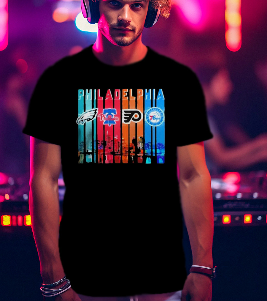 Philadelphia Eagles Phillies Flyers 76ers Sports 2025 T-Shirt
