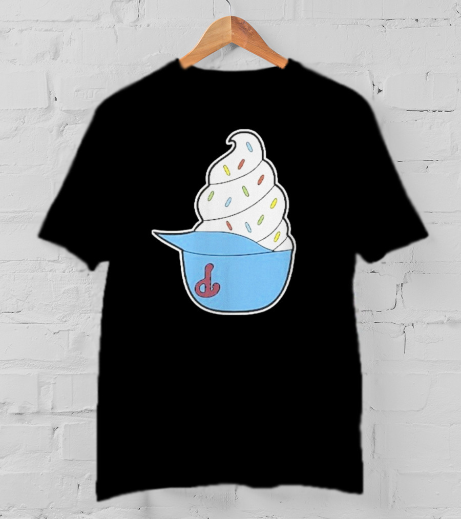 Philadelphia Phillies Ice Cream Helmet With Sprinkles T-Shirt