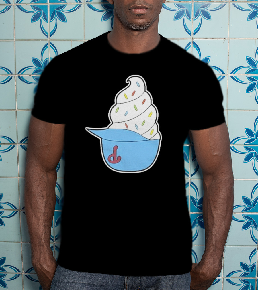 Philadelphia Phillies Ice Cream Helmet With Sprinkles T-Shirt